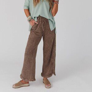 Three Bird Nest So Comfy Wide Leg Full Pant - New Mocha